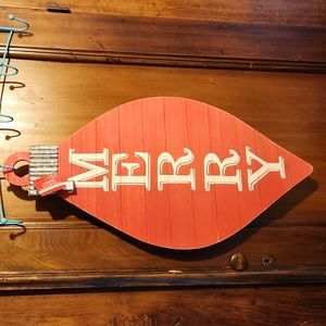 Large Christmas wooden sign.